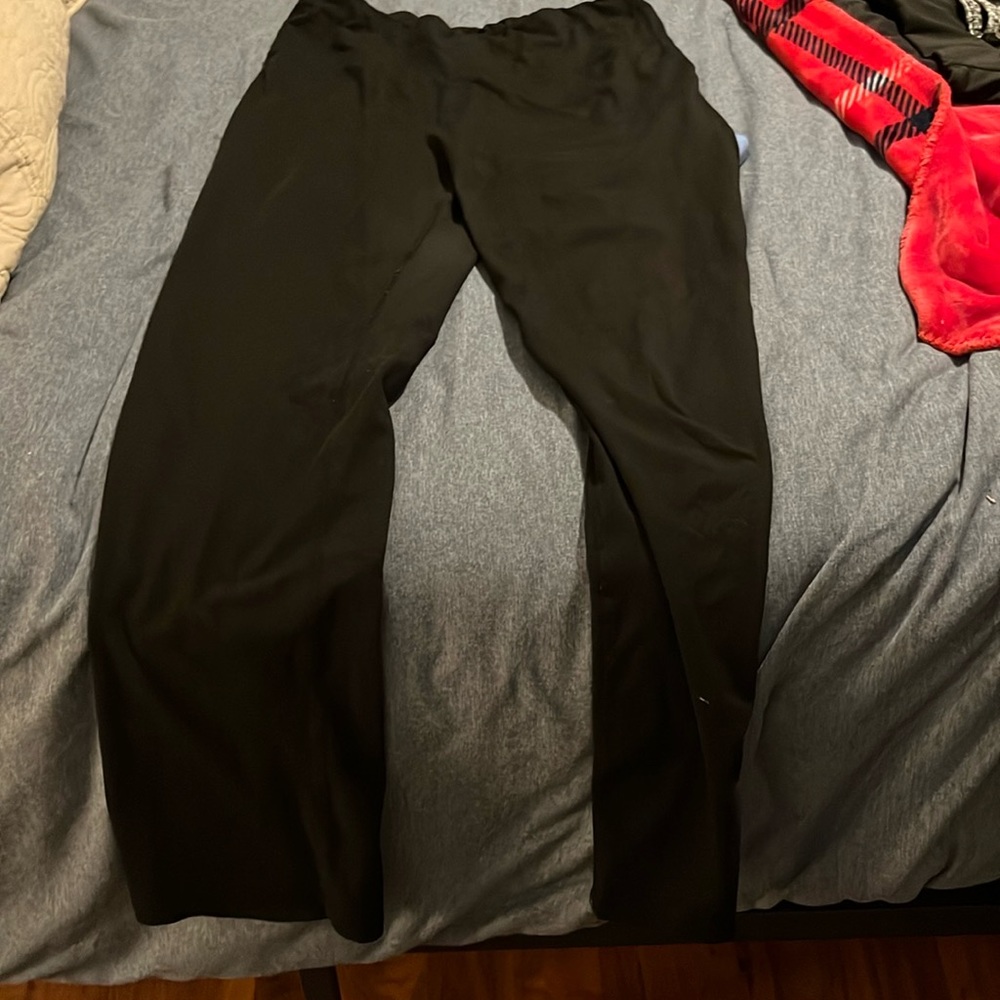 Black stretchy bootcut pants
